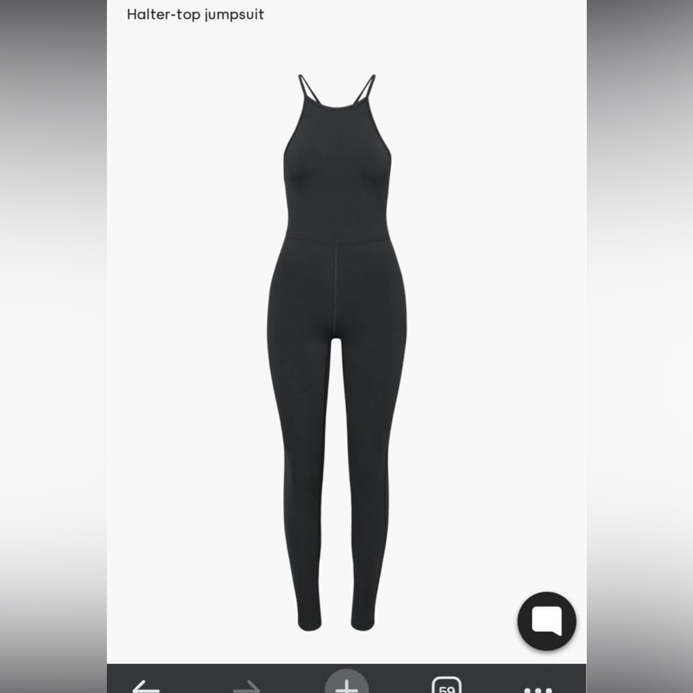 Aritzia Wilfred Light BlueHalter Jumpsuit